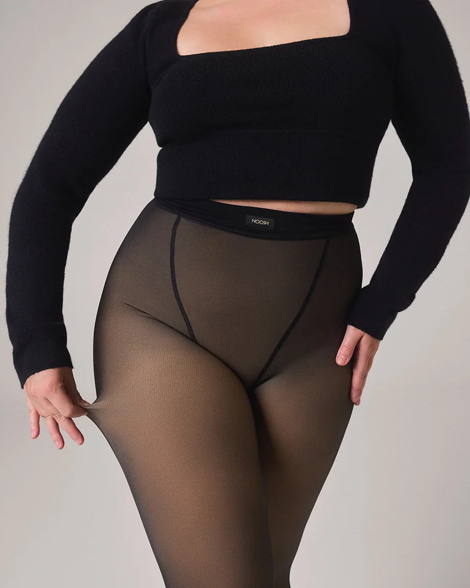 TOAST - FLEECE-LINED TIGHTS - SHEER ILLUSION